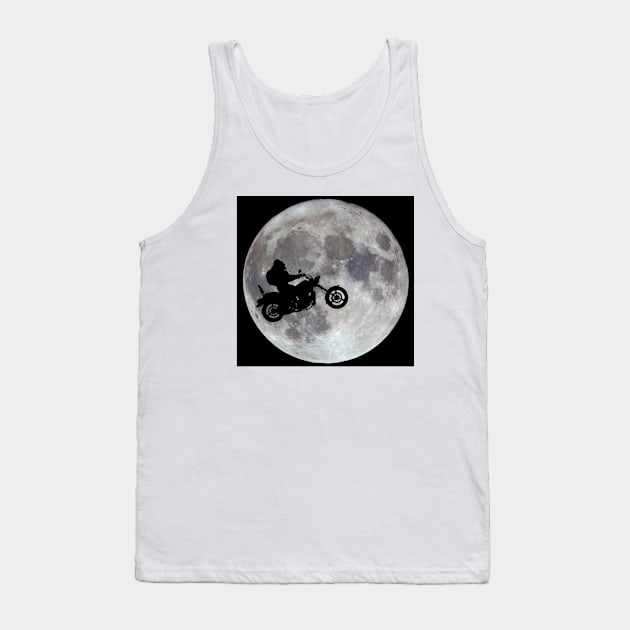 Big Foot, Big Bike and Big Bright Moon 1 Tank Top by NewSignCreation